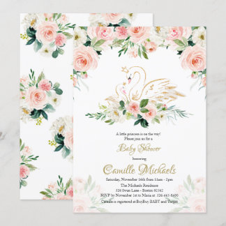 Svan Baby Shower-inbjudan Inbjudningar