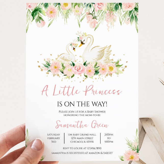 Svan Baby Shower Inbjudningar (Skapare uppladdad)