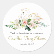 Svan Baby Shower Tack Sticker