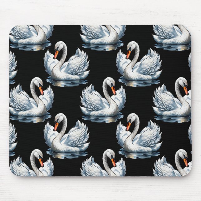 Svan Birds Mönster design Musmatta (Framsidan)