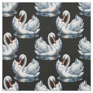 Svan Birds Mönster design Tyg