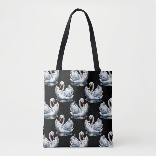 Svan Birds Mönster design Tygkasse (Framsida)
