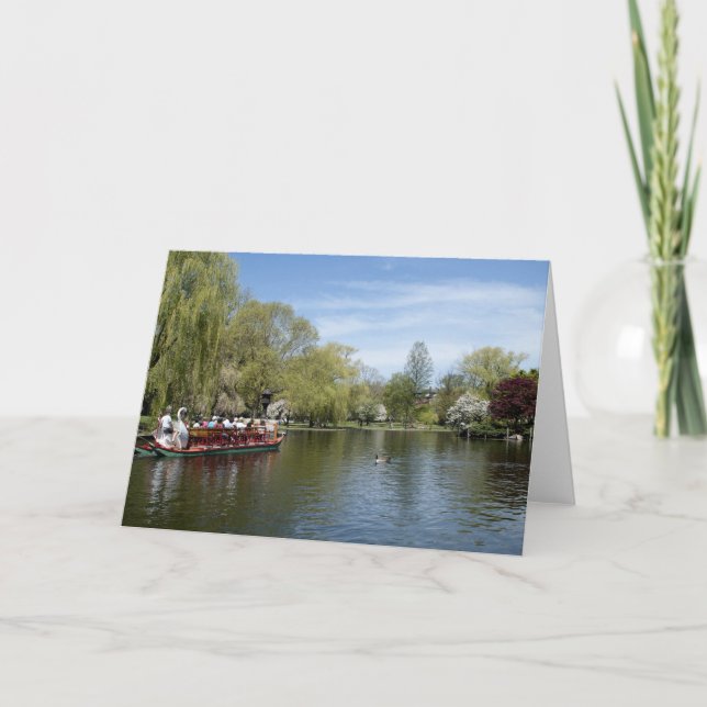 Svan Boat på Vatten, Boston MORSA Kort (Framsida)