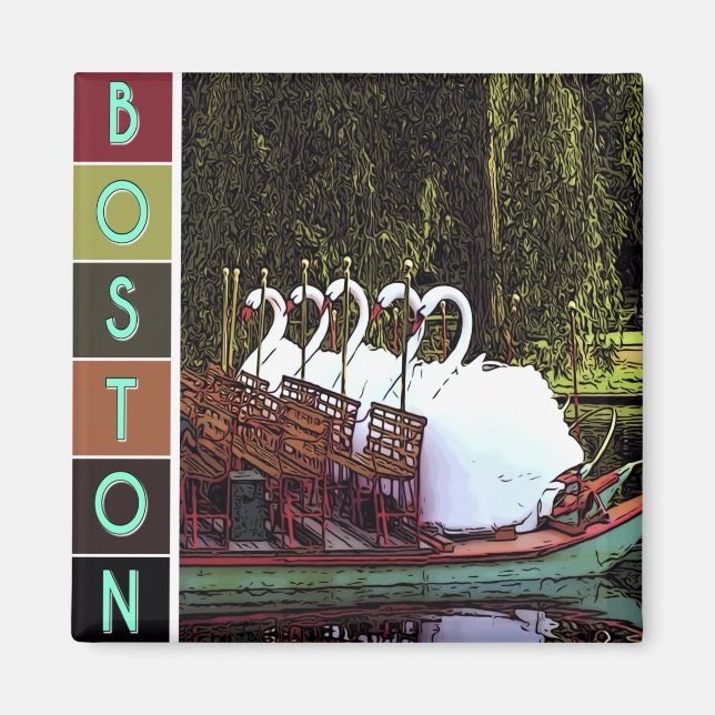 Svan Boat Ride Magnet (Framsidan)