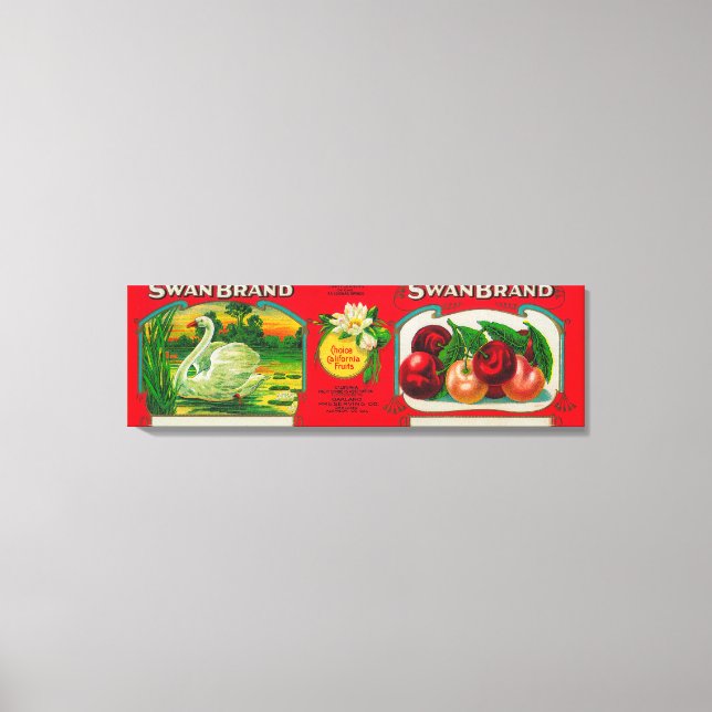 Svan Cherry LabelOakland, CA Canvastryck (Framsida)