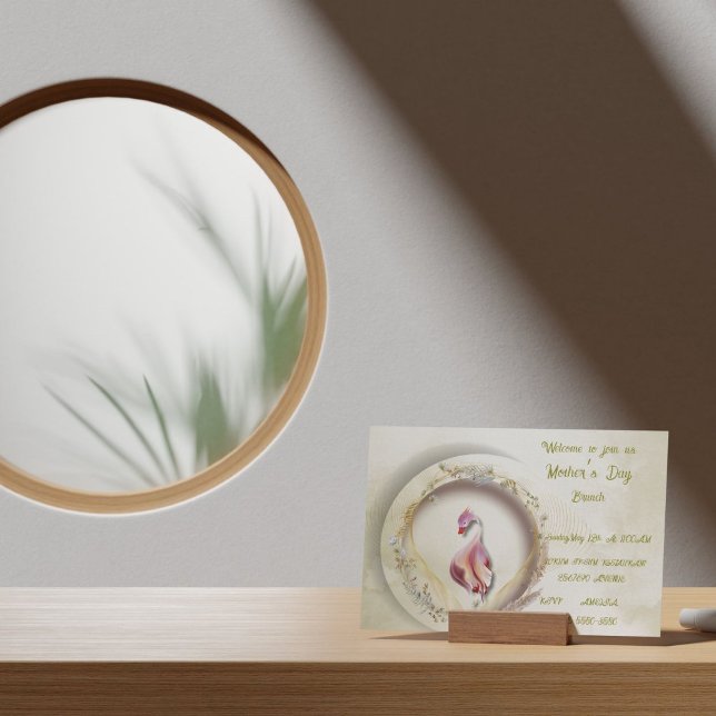 Svan chic MOR party Inbjudan (Skapare uppladdad)