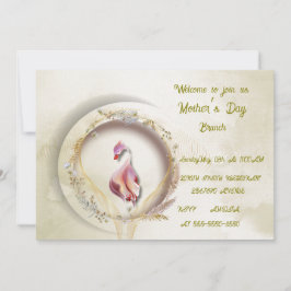 Svan chic MOR party Inbjudningar