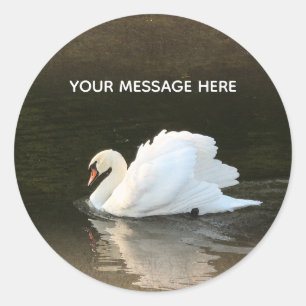 Svan Classic Round Sticker Runt Klistermärke
