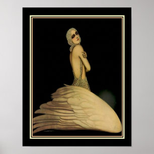 "Svan Dancer" Nanni Art Deco-utskrift Poster