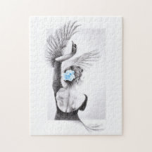 Svan danskvinnans balett Surreal teckning art
