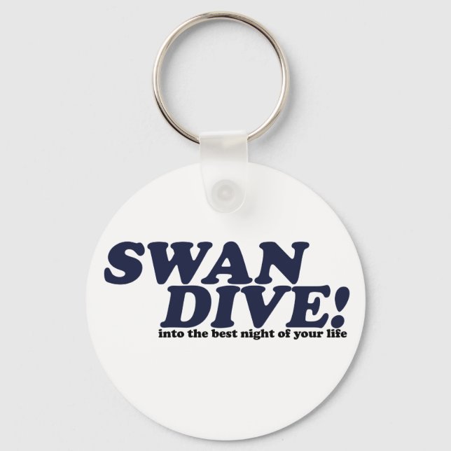 Svan Dive in i din livstid Nyckelring (Framsida)