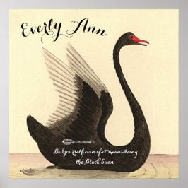 Svan Flicka Nursery Lägg till ditt eget citat Poster