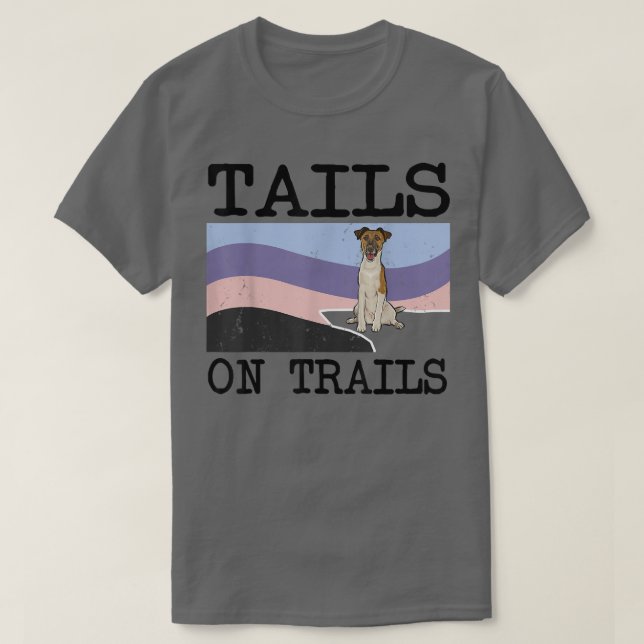 Svan för mjuka rävband på spår Rolig hund Hikin T Shirt (Design framsida)