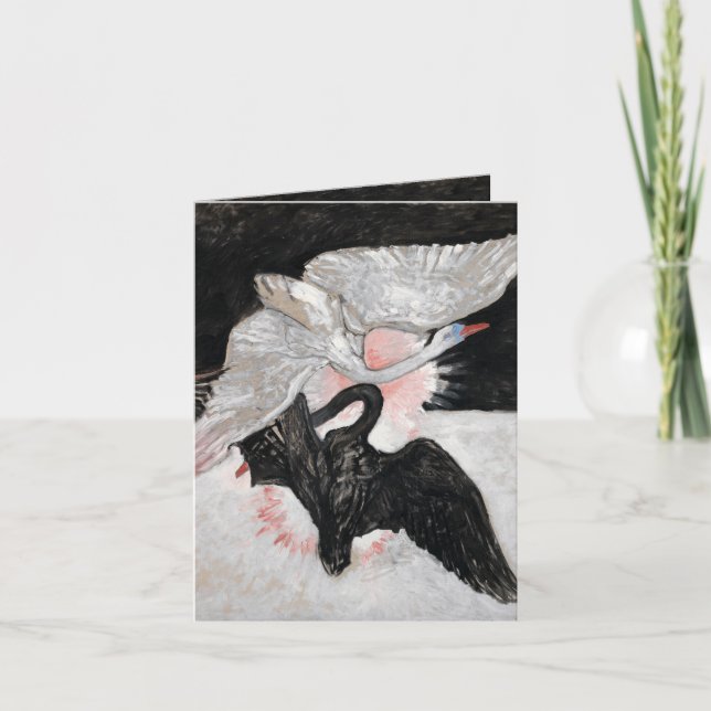 Svan, grupp IX, nr 2 av Hilma af Klint Tack Kort (Framsida)