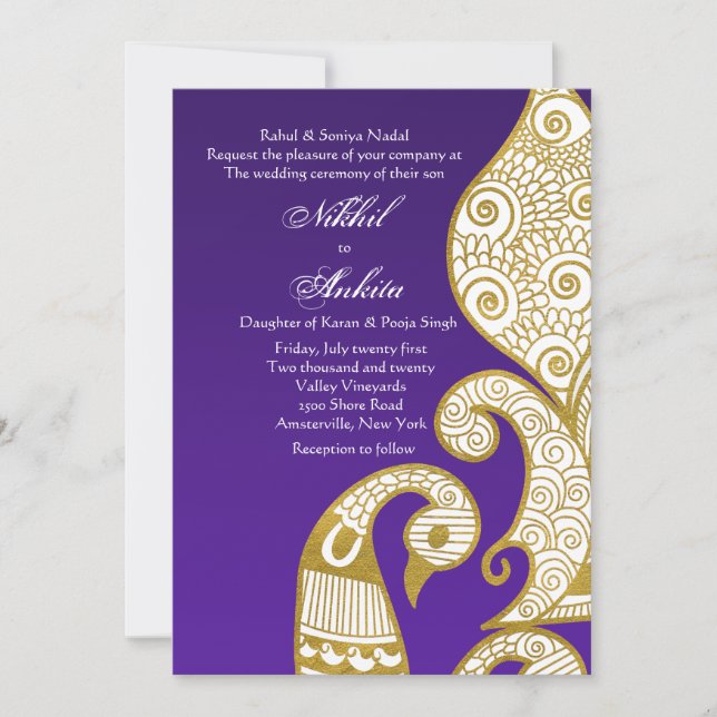 Svan gyllene inbjudan (Framsida)