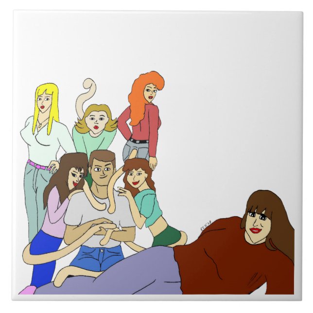 Svan harem kakelplatta (Framsidan)