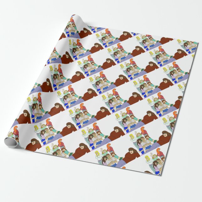 Svan harem presentpapper (Utrullad)