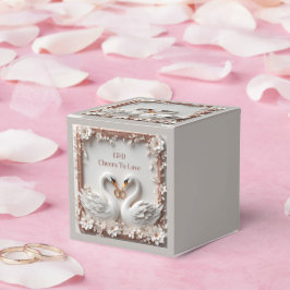 🕊️ Svan Hjärtformad Blommig Ram Bröllopssamling � Presentaskar