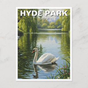 Svan i Hyde Park London Förenade kungariket Travel Vykort
