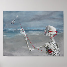 "Svan i Kite" av Christiane Cegavske Poster