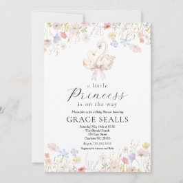 Svan-inbjudan om babydusch inbjudningar