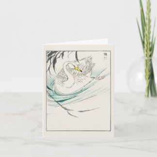 Svan - japansk illustration kort