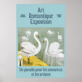 Svan Konsttryck 1996 Paris Romantisk Utställning Poster