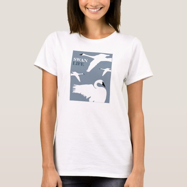 Svan Life, Elegant Svan T Shirt (Framsida)