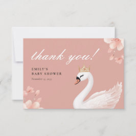 Svan Little Princess Baby Shower Tack Kort
