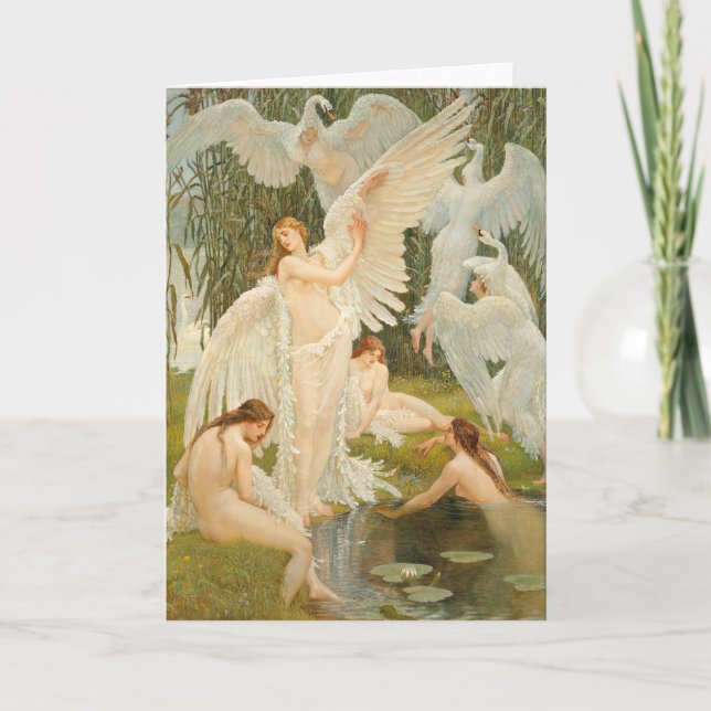 Svan Maidens | Walter Crane Kort (Framsida)