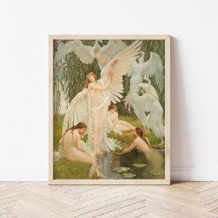 Svan Maidens Walter Crane Poster