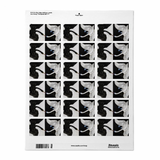 Svan, nr 1 av Hilma af Klint Adressetikett (Helt Ark)