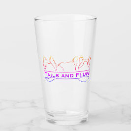 Svan och Fluff Colorful Logotyp Glaskopp