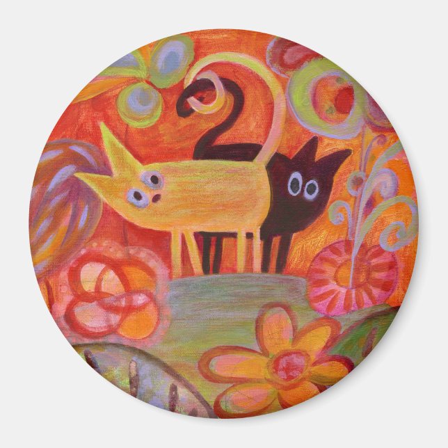 Svan och katter magnet (Framsidan)