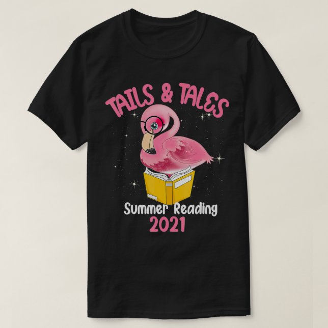 Svan och Tales, sommartid 2021 Flamingo Bok T Shirt (Design framsida)
