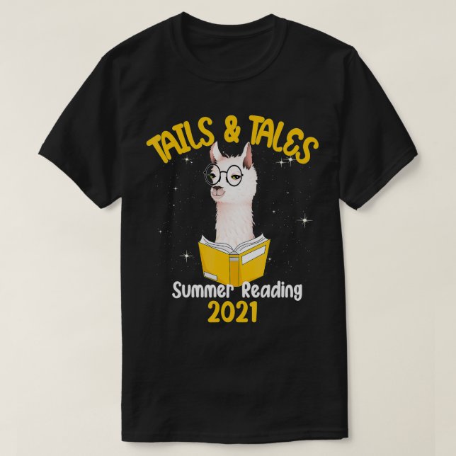 Svan och Tales sommartid 2021 Llama Bok Lov T Shirt (Design framsida)