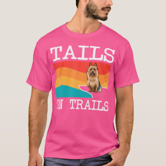 Svan on Trails Australian Terrier Hund Funny Hikin T Shirt