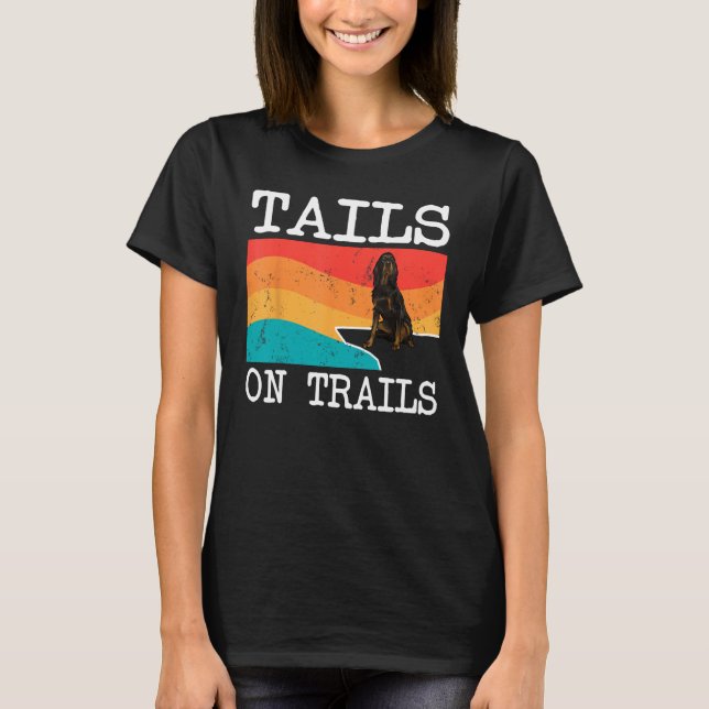 Svan on Trails Gordon Setter Hund Funny Hiking T Shirt (Framsida)