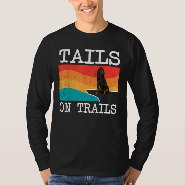 Svan on Trails Gordon Setter Hund Funny Hiking T Shirt (Framsida)