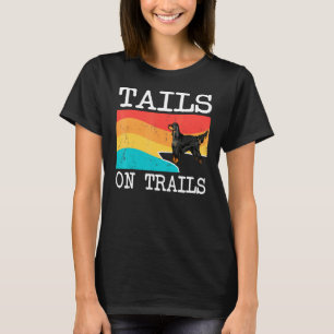 Svan on Trails Gordon Setter Hund Hiking T Shirt