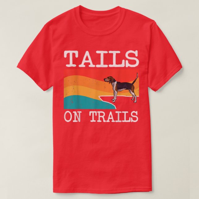 Svan on Trails Treeing Walker Coonhound Hund Funny T Shirt (Design framsida)