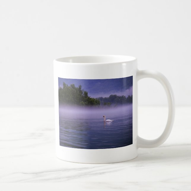 Svan på sjö kaffemugg (Höger)