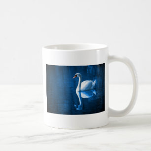 Svan på sjön kaffemugg