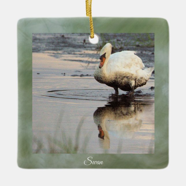 Svan Photo Ornament (Framsida)