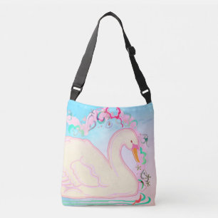Svan Princess All-over-Print-Tote-Bag Crossbody Ba Axelväska