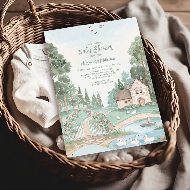 Svan Princess Baby Shower Inbjudningar (Skapare uppladdad)