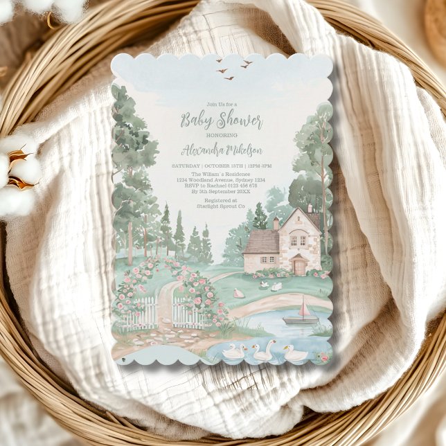 Svan Princess Baby Shower Inbjudningar (Skapare uppladdad)