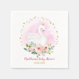 Svan Princess Baby Shower Party Napkin Pappersservett
