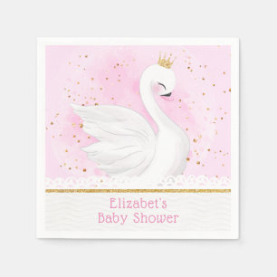 Svan Princess Baby Shower Party Napkins Pappersservett