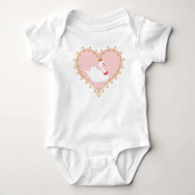Svan Princess Ballet Onsie T-shirt (Framsida)